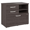 Bush Business Furniture Studio A 26 Office Storage Cabinet with 2 Shelves and Drawers, Storm Gray (