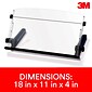 3M Document Stand with Lip & Guide Bar, Clear (DH640)