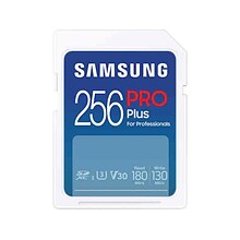 Samsung PRO Plus 256GB Full Size SDXC Memory Card, U3 Class, UHS-I, V30  (MB-SD256S/AM)