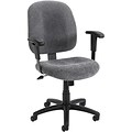 Lincolnshire Seating B495 Series Fabric Task Chair With Adjustable Arms; Grey
