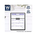 2024 AT-A-GLANCE Flip-A-Week 6 x 7 Weekly Desk Calendar Refill, White/Purple (SW705X-50-24)