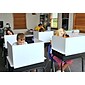 Classroom Products Foldable Cardboard Freestanding Privacy Shield, 13"H x 20"W, White, 30/Box (1330 WH)