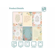 Better Office Bible Verses Encouragement Cards with Envelopes, 6 x 4, Assorted Colors, 50/Pack (64