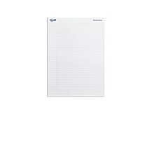 Quill Brand® Standard Series Legal Pad, 8-1/2 x 11, Wide Ruled, White, 50 Sheets/Pad, 12 Pads/Pack