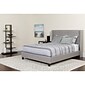 Flash Furniture Riverdale Tufted Upholstered Platform Bed in Light Gray Fabric with Pocket Spring Mattress, Queen (HGBM43)
