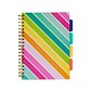 Carpe Diem Color Wash 5-Subject Subject Notebooks, 7.09" x 10", College Ruled, 100 Sheets, Assorted Colors, 3/Pack (9032-CD)