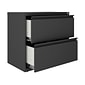 Hirsh Lateral 101 2-Drawer Lateral File Cabinet, Letter/Legal Size, Lockable, 27.75"H x 30"W x 17.63"D, Charcoal (24084)