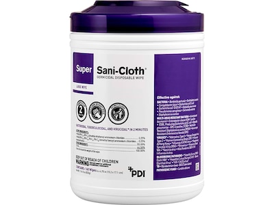 PDI Super Sani-Cloth Disinfecting Wipes, 75 Wipes/Container (P86984)