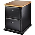 Martin Furniture Southhampton Cottage Collection in Black Onyx/Oak; 2-Drawer Vertical File
