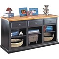 Martin Furniture Southhampton Cottage Collection in Black Onyx/Oak; 3-Drawer Console