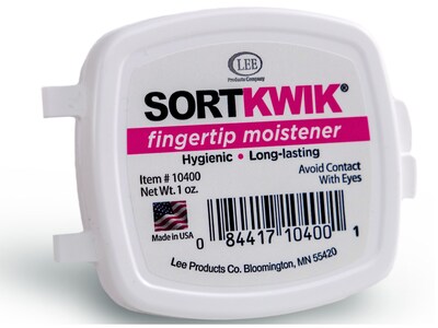 Lee Sortkwik 1 oz. Fingertip Moistener, Pink (10400)