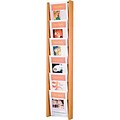 Wooden Mallet Oak & Acrylic Literature Displays; 6-Pocket, 48H