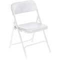 NPS #821 Premium Light-Weight Plastic Folding Chairs, Bright White/White - 4 Pack