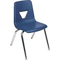 Virco® 2000 Series Plastic Stack Chair; 12H, Navy