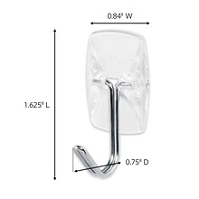 Command™ Small Wire Hooks, Clear, 15 Hooks/Pack (17067CLR-15NA)