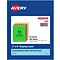 Avery Sure Feed Laser Shipping Labels, 2x 4, Neon Assorted, 10 Labels/Sheet, 50 Sheets/Box (5956)