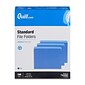 Quill Brand® File Folders, Straight-Cut, Letter Size, Blue, 100/Box (7409BE)