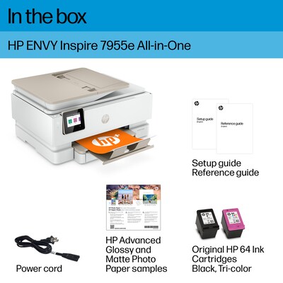 HP ENVY Inspire 7955e Wireless All-in-One Color Photo Printer, Scan, Copy, Best for Home, 3 Months of Free Ink with HP+ (1W2Y8A)