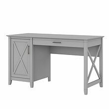 Bush Furniture Key West 54W Computer Desk with Keyboard Tray and Storage, Cape Cod Gray (KWD154CG-0