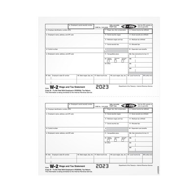 TOPS 2023 W-2 Tax Form, 1-Part, Copy B, 100/Pack (LW2EEBQ)