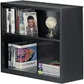 Sandusky Metal Stationary Bookcase in Black; 30, 2-Shelves