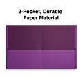 Quill Brand® 2-Pocket Folders, Purple, 25/Box (712524)