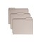 Smead File Folder, 3 Tab, Letter Size, Light Gray, 100/Box (12343)
