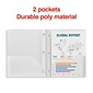 Staples 2-Pocket Plastic Presentation Folder with Fasteners, Clear (ST26387-CC)