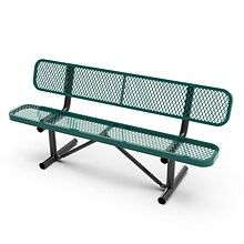 Flash Furniture Sigrid Steel 3-Seat Outdoor Bench, Green (SLFAG4HUT2H48LG)