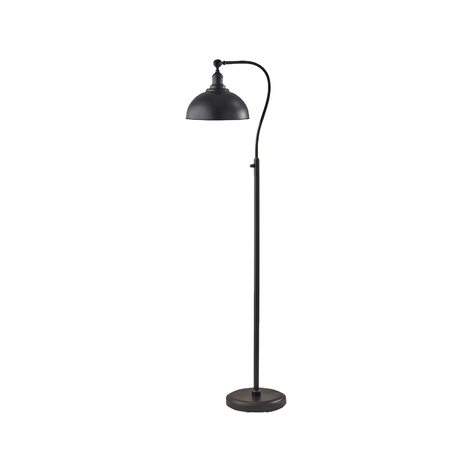 Adesso Wallace 56.5 Matte Black Floor Lamp with Dome Shade (3755-01)
