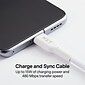 NXT Technologies™ 4 Ft. Braided USB-C to USB-A Cable, White (NX60474)