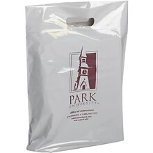 Custom Die Cut Handle Supply Bags; 19x15x3