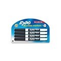 Expo Dry Erase Markers, Fine Tip, Black, 4/Pack (86661)