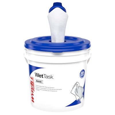 WypAll CriticalClean WetTask Wipers, Center-Pull, White, 140 Sheets/Roll, 6 Rolls/Case (06411)