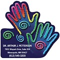 Medical Arts Press® Chiropractic Die-Cut Magnets; 3x2-3/4; Rainbow Hands