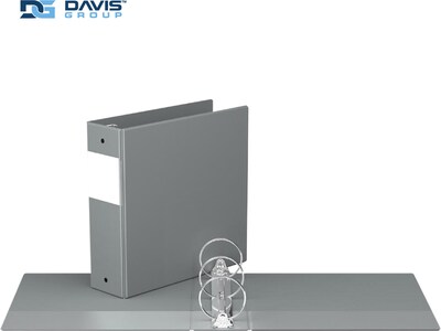 Davis Group Premium Economy 3" 3-Ring Non-View Binders, Gray, 6/Pack (2314-07-06)