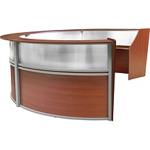 Regency Marque 142W Curved Reception Desk Workstation, Cherry (77314CH)