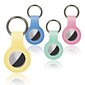 Better Office Products Silicone Covers For Apple Airtags, Airtag Holder & Key Ring, Assorted Pastel Colors, 4/Pack (00752-4PK)