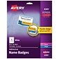 Avery Adhesive Laser/Inkjet Name Badges, 2 1/3" x 3 3/8", White, 160 Labels Per Pack (8395)