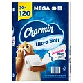 Charmin Ultra Soft Mega Toilet Paper, 2-Ply, White, 244 Sheets/Roll, 30 Rolls/Pack (01537)