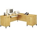 FREE Bush® Hutch When You Buy 1 Bush® Somerset Desk in Maple Cross Finish!