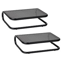 Mind Reader Monitor Stand and Ventilated Desktop Organizer, Black, 2/Pack (2CHORDMON-BLK)