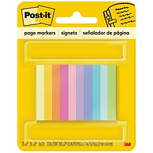 Post-it Page Markers 1/2 x 2, Assorted Colors, 500 Page Markers/Pack (670-10AB)