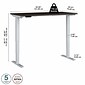 Bush Business Furniture Move 40 Series 60"W Electric Height Adjustable Standing Desk, Mocha Cherry/Cool Gray (M4S6030MRSK)