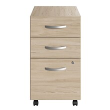 Bush Business Furniture Studio C 3 Drawer Mobile File Cabinet - Assembled, Natural Elm (SCF216NESU)