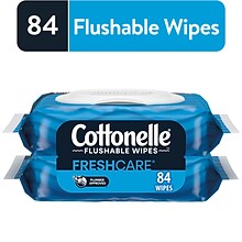 Cottonelle Flushable Wet Wipes, 42 Wipes/Pack, 2 Pack (35970)