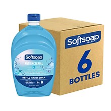 Softsoap Antibacterial Liquid Hand Soap Refill for Dispenser, Cool Splash Scent, 6/Carton (61031016C