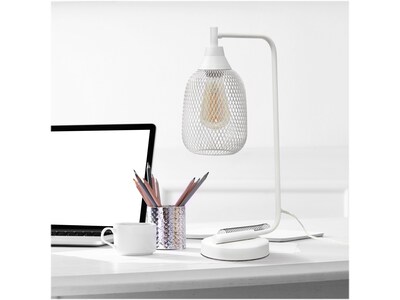 Lalia Home Studio Loft Incandescent Desk Lamp, 19", Matte White (LHD-2000-WH)