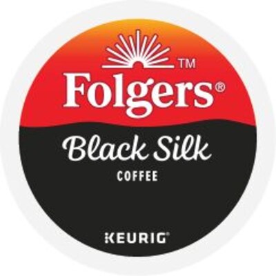 Folgers Black Silk Coffee, Keurig K-Cup Pod, Dark Roast, 96/Carton (6662CT)