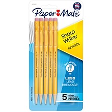 Paper Mate SharpWriter Mechanical Pencil, 0.7mm, #2 Medium Lead, 5/Pack (30376/2119640)